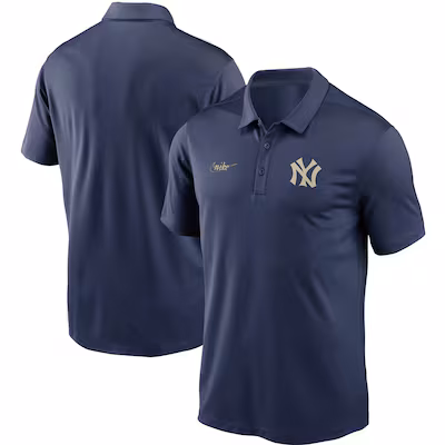 Men's New York Yankees Nike Navy Cooperstown Collection Logo Franchise Performance Polo